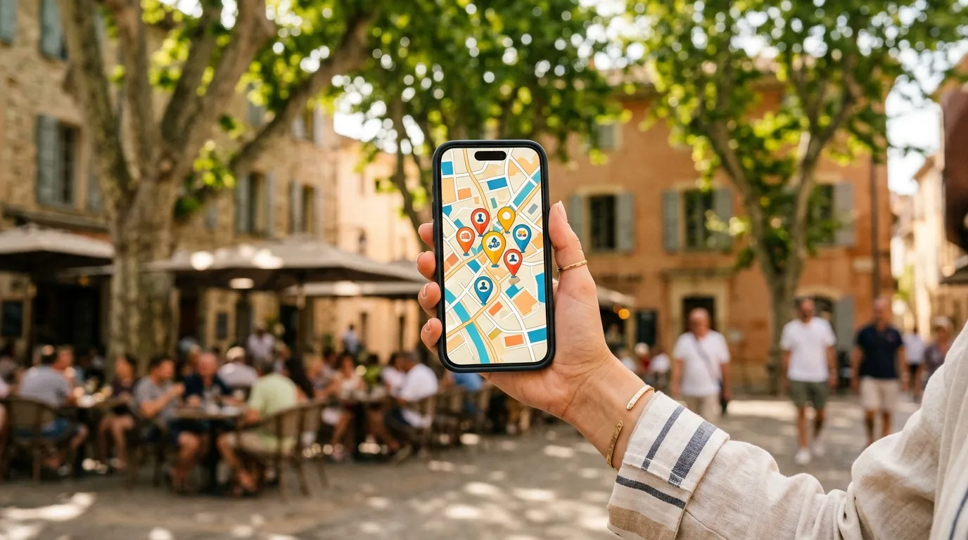 Recherche d'un artisan sur Google Maps depuis un smartphone à Perpignan