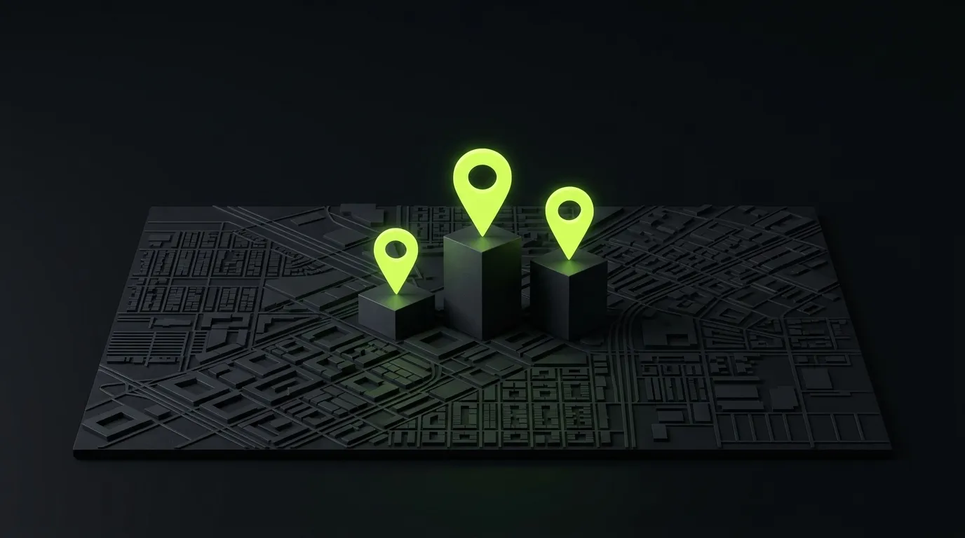 Les trois positions du pack local Google Maps représentées en podium